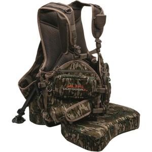 ALPS OutdoorZ Grand Slam Turkey Vest w/Memory Foam Seat, Sit Anywhere Removable Kickstand Frame – Outdoor Hunting Camo Gear(Mossy Oak Greenleaf)