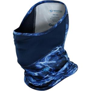 Mossy Oak Unisex Adult Neck Gaiter, Cooling Fishing Mask for Upf Neck Sun Protection(Marlin)