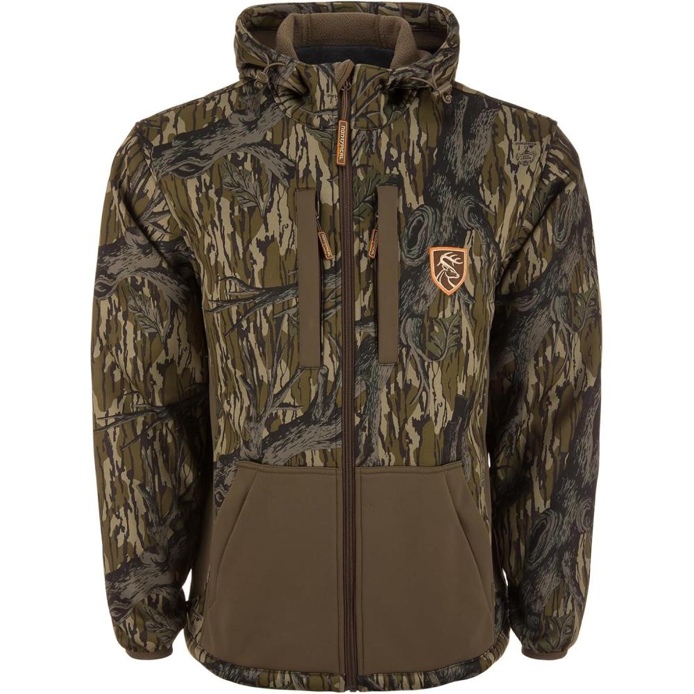 image:imageDRAKE Mens NonTypical Endurance Warm Soft FleeceLined Silent Stretchy MidWeight FullZip JacketMossy Oak Original Treestand