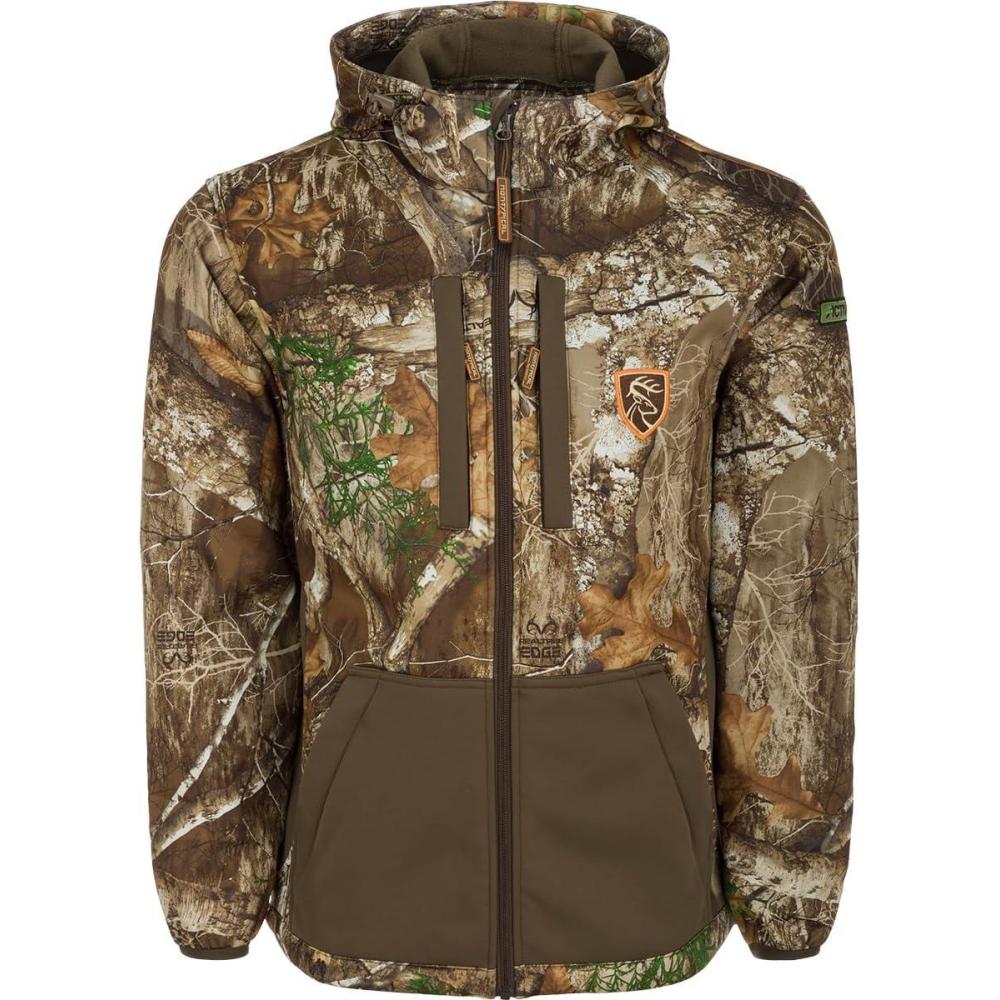 image:imageDRAKE Mens NonTypical Endurance Warm Soft FleeceLined Silent Stretchy MidWeight FullZip JacketRealtree Edge