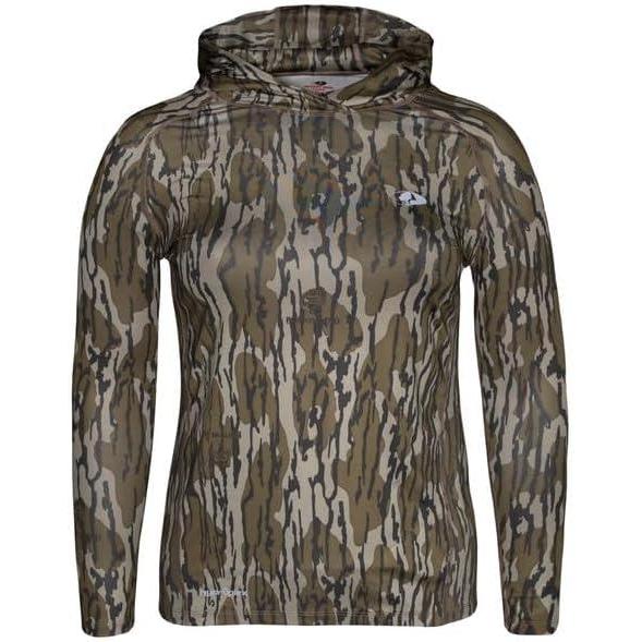 image:imageMossy Oak Womens Camo Tibbee Flex Vented Hunting amp 40 UPF Sun Protection HoodieOriginal Bottomland