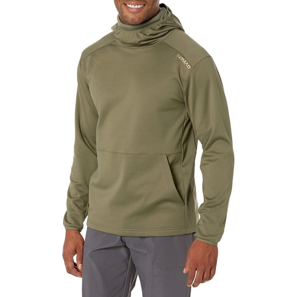 image:imageNOMAD Mens Longneck Hoodie  Midweight Water Resistant Hunting FleeceMoss