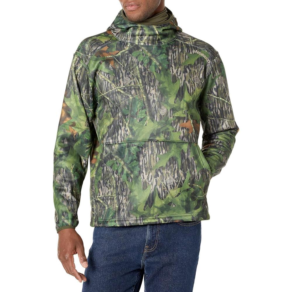 image:imageNOMAD Mens Longneck Hoodie Midweight Water Resistant Hunting FleeceMossy Oak Shadowleaf