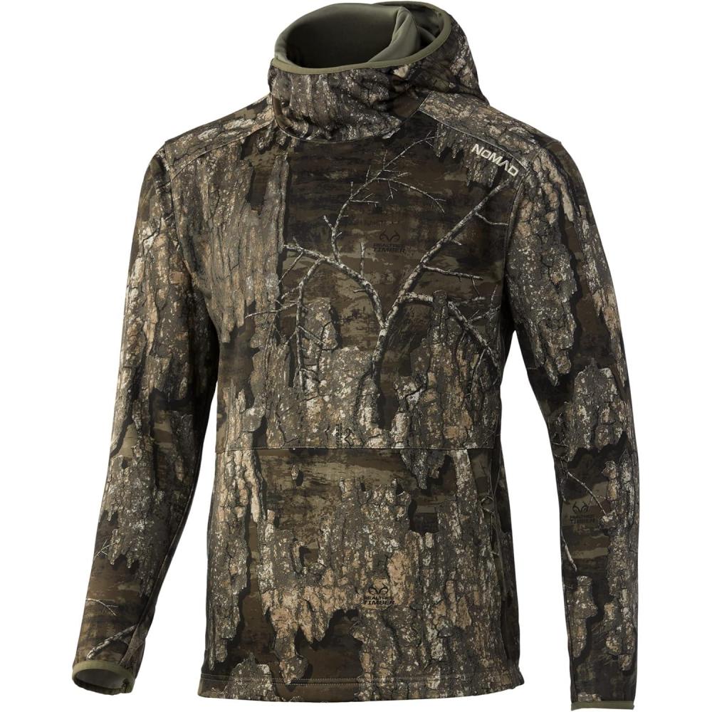image:imageNOMAD Mens Longneck Hoodie  Midweight Water Resistant Hunting FleeceRealtree Timber Camo