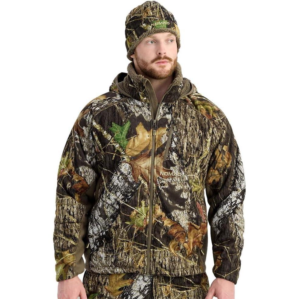 image:imageNomad Mens Harvester Vx3 Jacket Insulated Windresistant and Quiet Hunting Jacket for Coldweather PerformanceMossy Oak New Breakup Camo