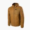 Gator Waders Mens Cumulus Jacket – Insulated Lightweight Windproof Hunting Puffer with Hood – Rated for 0-45°F Cold Weather(Dirt)