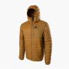 Gator Waders Mens Cumulus Jacket – Insulated Lightweight Windproof Hunting Puffer with Hood – Rated for 0-45°F Cold Weather(Dirt)