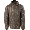 Gator Waders Mens Cumulus Jacket – Insulated Lightweight Windproof Hunting Puffer with Hood – Rated for 0-45°F Cold Weather(Mossy Oak Bottomland)