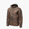 Gator Waders Mens Cumulus Jacket – Insulated Lightweight Windproof Hunting Puffer with Hood – Rated for 0-45°F Cold Weather(Mossy Oak Original Shadow Grass)