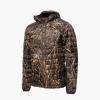 Gator Waders Mens Cumulus Jacket – Insulated Lightweight Windproof Hunting Puffer with Hood – Rated for 0-45°F Cold Weather(Realtree Max-7)