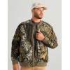 NOMAD Men’s Rub Line Bomber Jacket, Insulated, Water-resistant, Quiet Hunting Outerwear Coat(Mossy Oak New Breakup Camo)