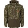 DRAKE Men’s Non-Typical Endurance Warm Soft Fleece-Lined Silent Stretchy Mid-Weight Full-Zip Jacket(Mossy Oak Original Bottomland)