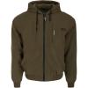 Drake Waterfowl Men’s MST Waterproof Full Zip Hunting Warm Fleece Lined Hooded Jacket with 2 Chest Pockets & 2 Hip Pockets(Green Timber)
