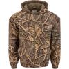 Drake Waterfowl Men’s MST Waterproof Full Zip Hunting Warm Fleece Lined Hooded Jacket with 2 Chest Pockets & 2 Hip Pockets(Mossy Oak Original Shadow Grass)