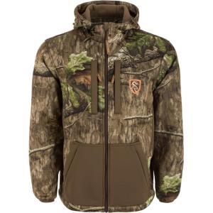 DRAKE Men’s Non-Typical Endurance Warm Soft Fleece-Lined Silent Stretchy Mid-Weight Full-Zip Jacket(Mossy Oak Country Roots)