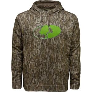 Mossy Oak Men’s Men Camo Hunting Hoodies Performance Fleece Logo(Bottomland Tree)