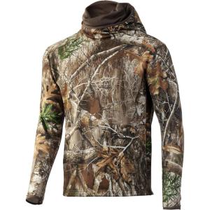 NOMAD Men’s Longneck Hoodie | Mid-weight Water Resistant Hunting Fleece(Blaze)