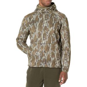 NOMAD Men’s Longneck Hoodie | Mid-weight Water Resistant Hunting Fleece(Mossy Oak Bottomland)