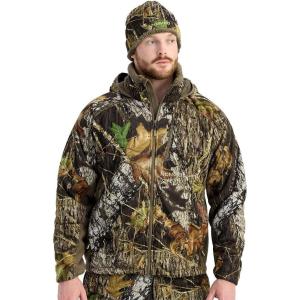Nomad Men’s Harvester Vx3 Jacket – Insulated, Wind-resistant, and Quiet Hunting Jacket for Cold-weather Performance(Mossy Oak New Breakup Camo)
