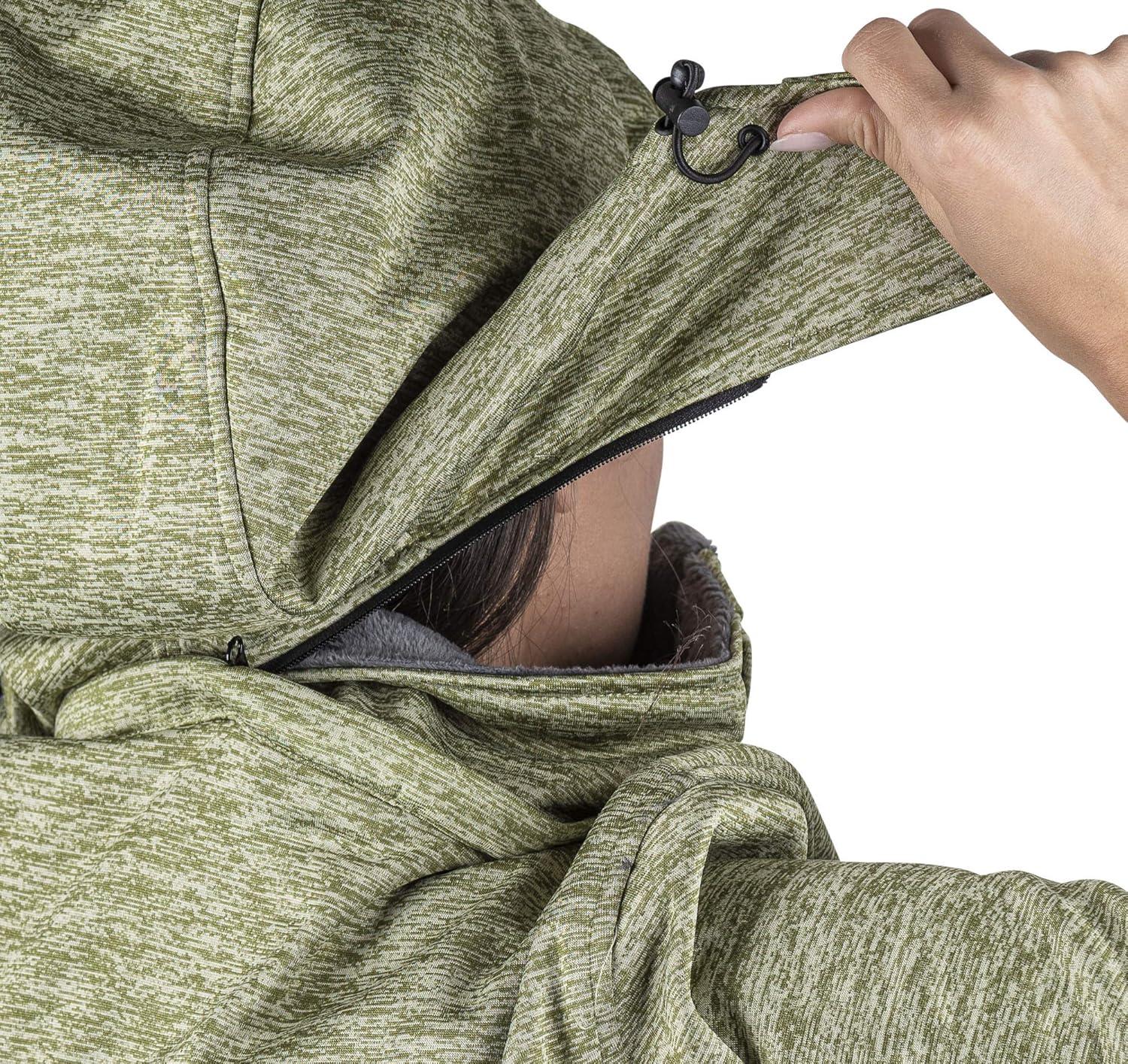image:imageTrailCrest Womens Softshell Hooded Jacket Super Soft Plush Coral Fleece Lining Mossy Oak Camo PatternsOlive Heather Breakup Country