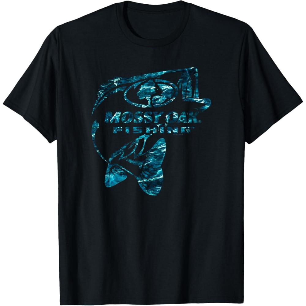 image:imageMossy Oak Fishing Bass Open Water Classic Blue Logo TShirtBlack