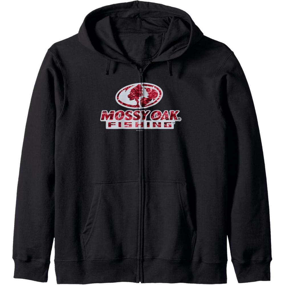 image:imageMossy Oak Fishing Open Water Classic Red Logo Zip HoodieBlack