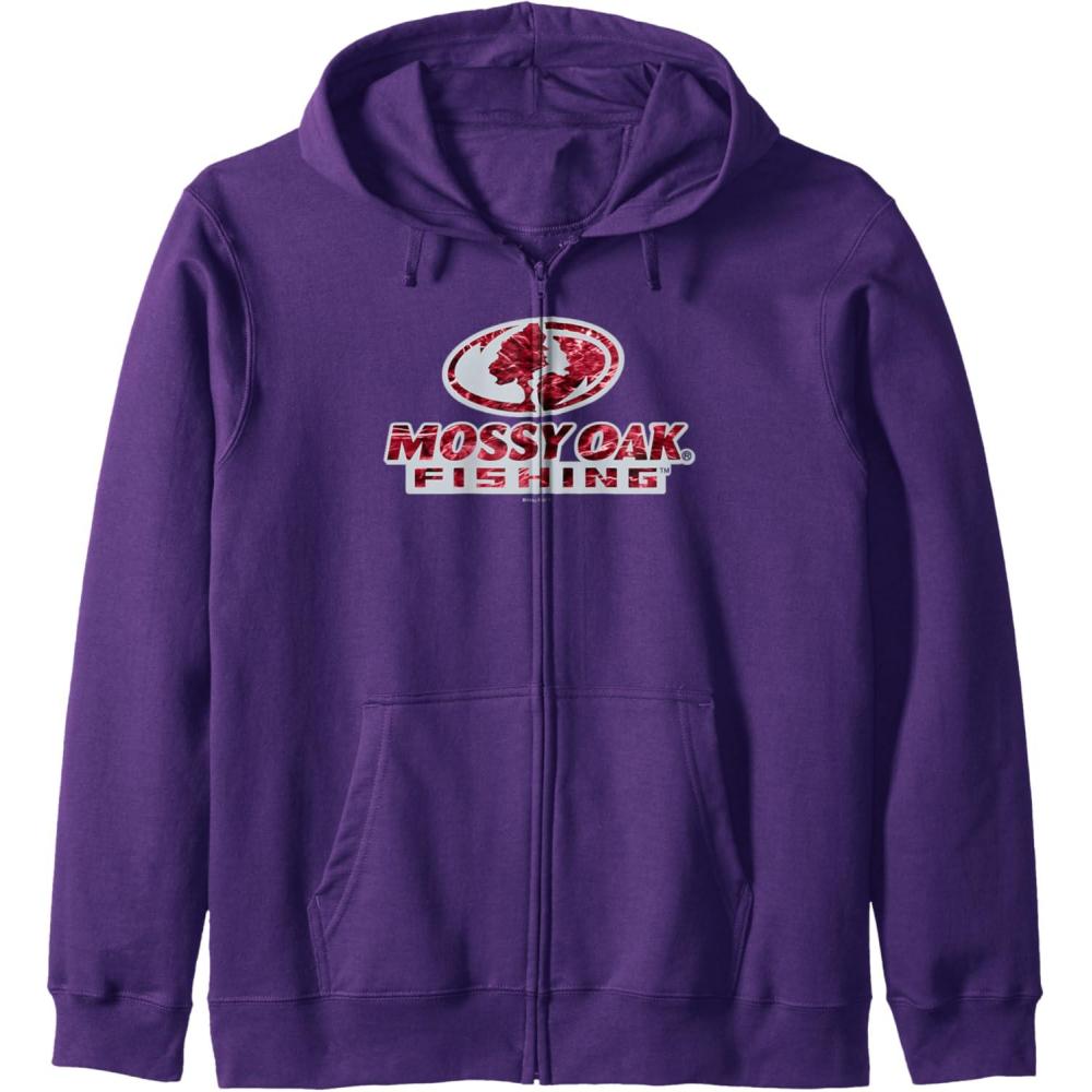 image:imageMossy Oak Fishing Open Water Classic Red Logo Zip HoodiePurple