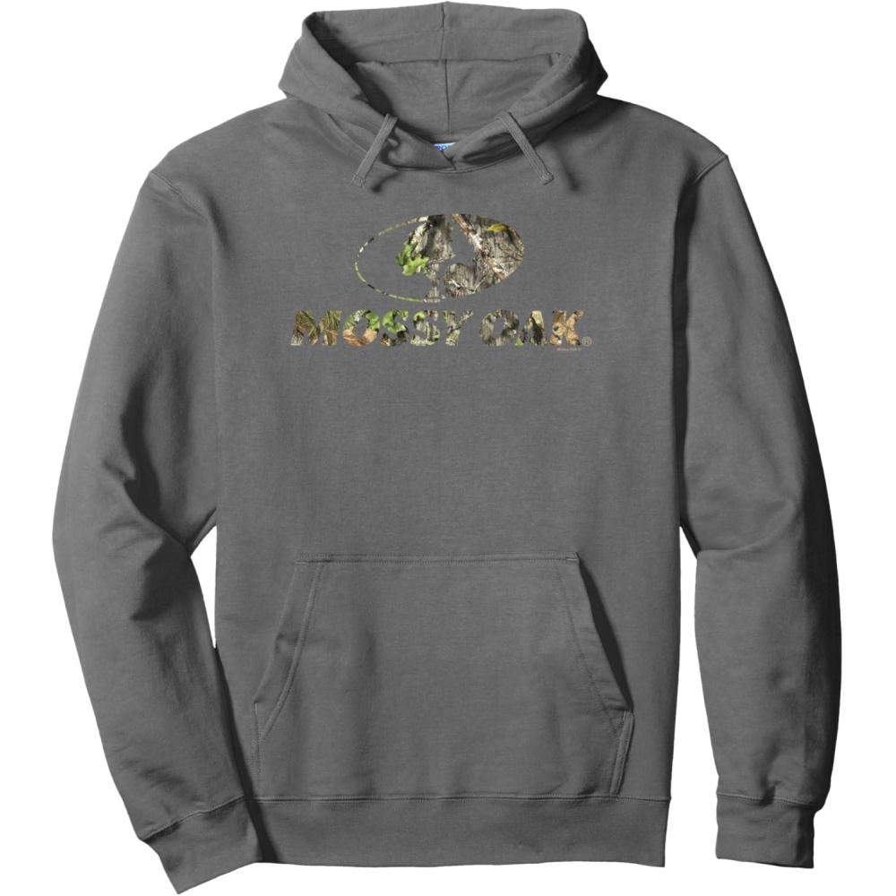 image:imageMossy Oak Nature Camouflage Classic Outdoors Logo Pullover HoodieAsphalt Grey