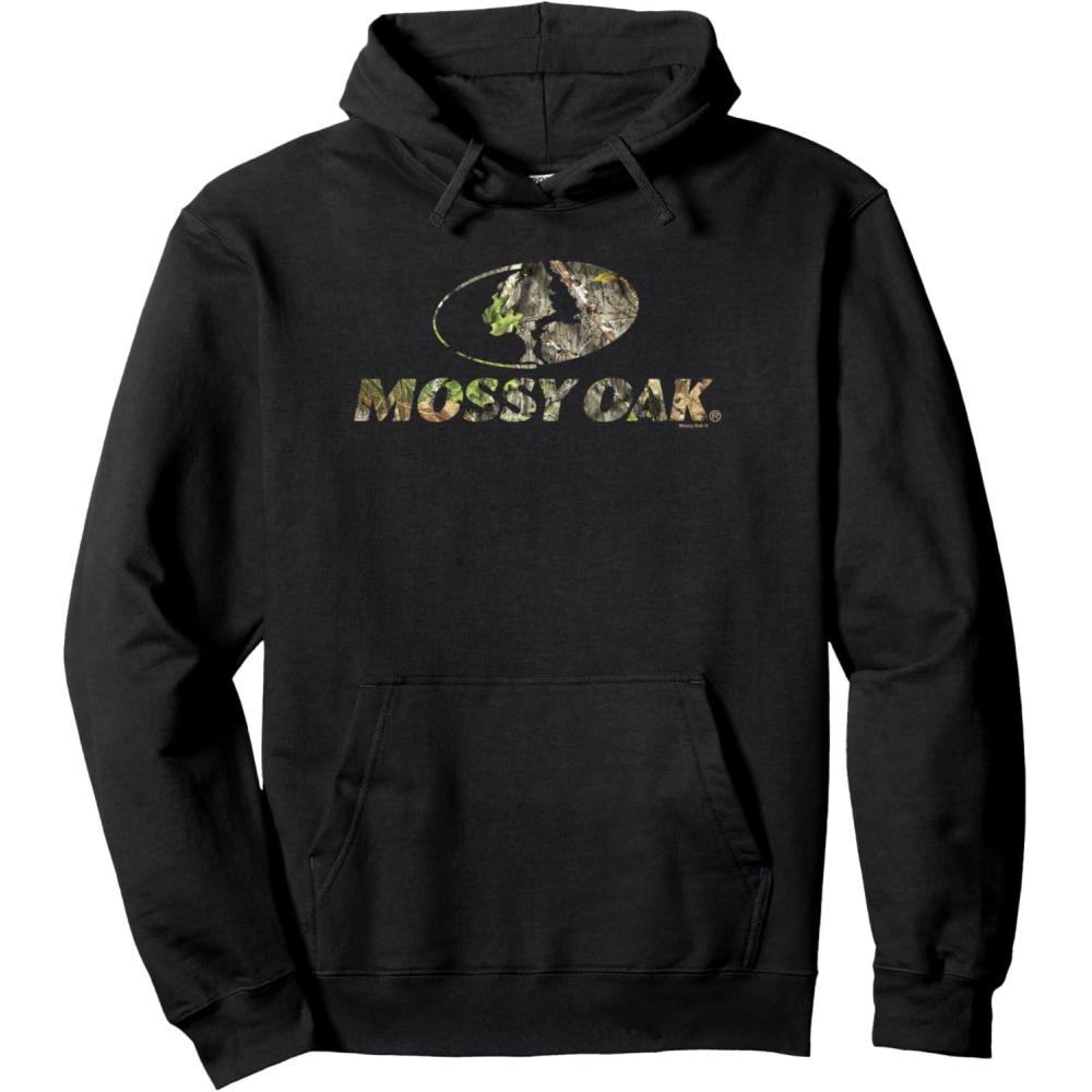 image:imageMossy Oak Nature Camouflage Classic Outdoors Logo Pullover HoodieBlack