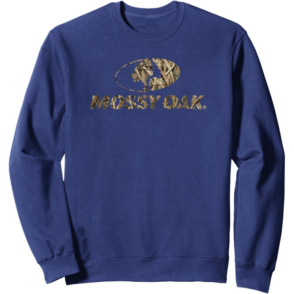 image:imageMossy Oak Nature Camouflage Classic Outdoors Logo V2 SweatshirtNavy Blue