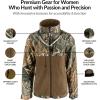Drake Waterfowl MST Women’s Eqwader Full Zip, Hunting Jacket, Waterproof and Breathable, Fleece Lining and Adjustable Fit(Mossy Oak Shadow Grass Habitat)