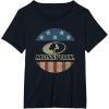 Mossy Oak 4th of July American Flag Distressed Circle Logo T-Shirt(Black)