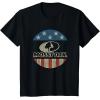 Mossy Oak 4th of July American Flag Distressed Circle Logo T-Shirt(Black)