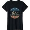 Mossy Oak 4th of July American Flag Distressed Circle Logo T-Shirt(Black)