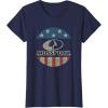 Mossy Oak 4th of July American Flag Distressed Circle Logo T-Shirt(Navy Blue)