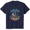 Mossy Oak 4th of July American Flag Distressed Circle Logo T-Shirt(Navy Blue)