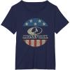 Mossy Oak 4th of July American Flag Distressed Circle Logo T-Shirt(Navy Blue)