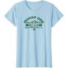 Mossy Oak Camping Retro Mountain Landscape Logo T-Shirt(Baby Blue)