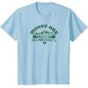 Mossy Oak Camping Retro Mountain Landscape Logo T-Shirt(Baby Blue)