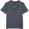 Mossy Oak Camping Retro Mountain Landscape Logo T-Shirt(Heather Blue)