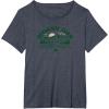 Mossy Oak Camping Retro Mountain Landscape Logo T-Shirt(Heather Blue)
