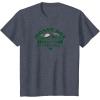 Mossy Oak Camping Retro Mountain Landscape Logo T-Shirt(Heather Blue)
