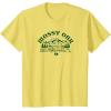 Mossy Oak Camping Retro Mountain Landscape Logo T-Shirt(Lemon Yellow)