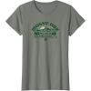 Mossy Oak Camping Retro Mountain Landscape Logo T-Shirt(Olive Heather)