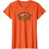 Mossy Oak Camping Retro Mountain Landscape Logo T-Shirt(Orange)