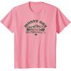 Mossy Oak Camping Retro Mountain Landscape Logo T-Shirt(Pink)
