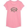Mossy Oak Camping Retro Mountain Landscape Logo T-Shirt(Pink)
