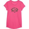 Mossy Oak Camping Retro Mountain Landscape Logo T-Shirt(Pink Heather)