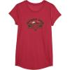 Mossy Oak Camping Retro Mountain Landscape Logo T-Shirt(Red Heather)