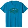 Mossy Oak Camping Retro Mountain Landscape Logo T-Shirt(Sapphire Blue)
